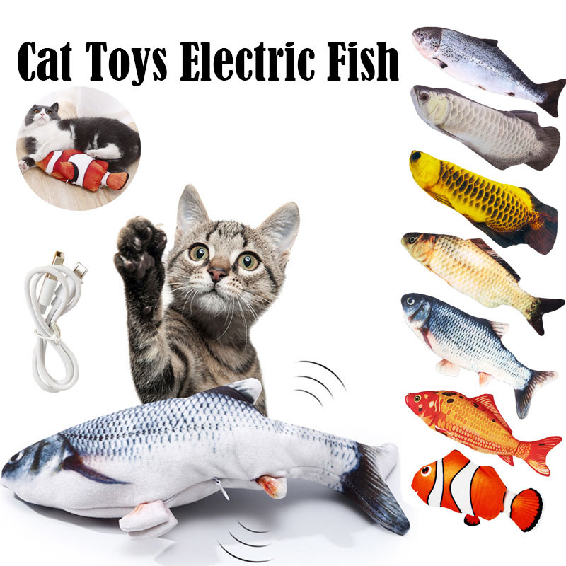 Electric Cat Toy Fish Pet Cat Toys Simulation Fish Swing Kitten Dance Fish Toy Funny Cats Chewing