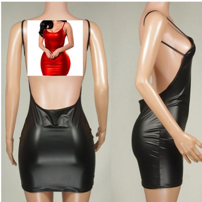 LINGEIRE SEKSI KULIT BACKLESS MINI DRESS CLUBBING MODEL EROPA AMERIKA