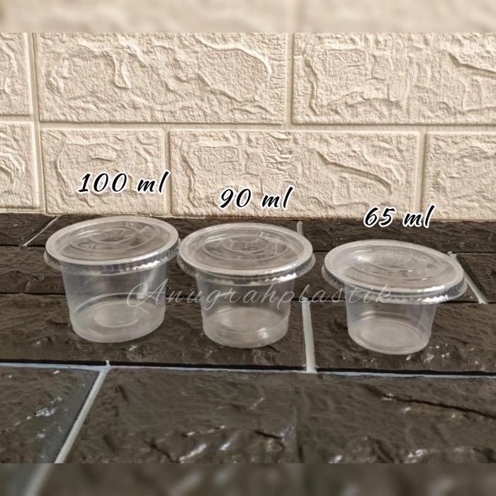 Cup jelly plastik / cup puding plastik uk 65 ml , 90 ml , 100 ml
