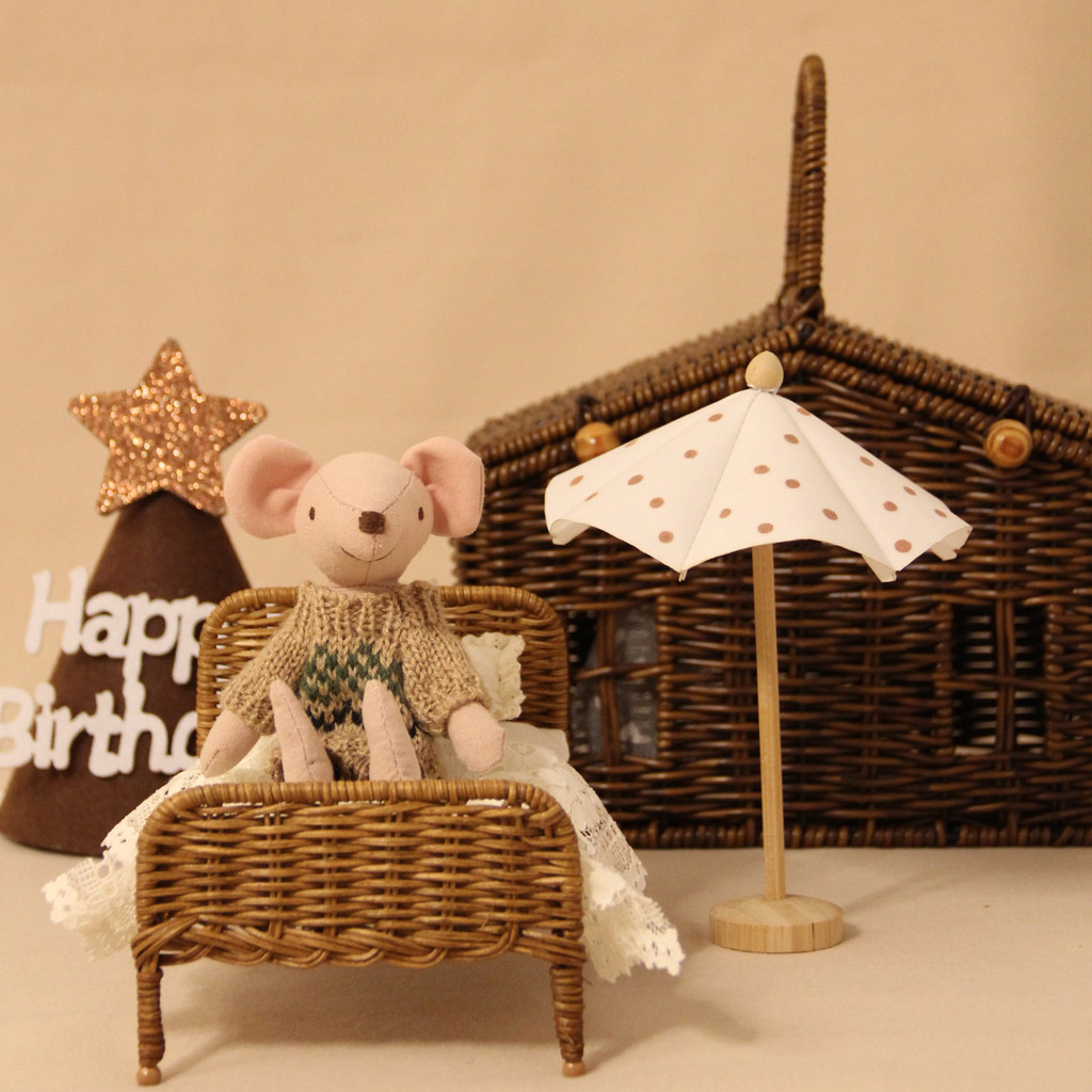 H-15Cm Play House Doll Changeable Dress Sweater Mouse for Bjd Ob11 Maileg Dollhouse Accessories for