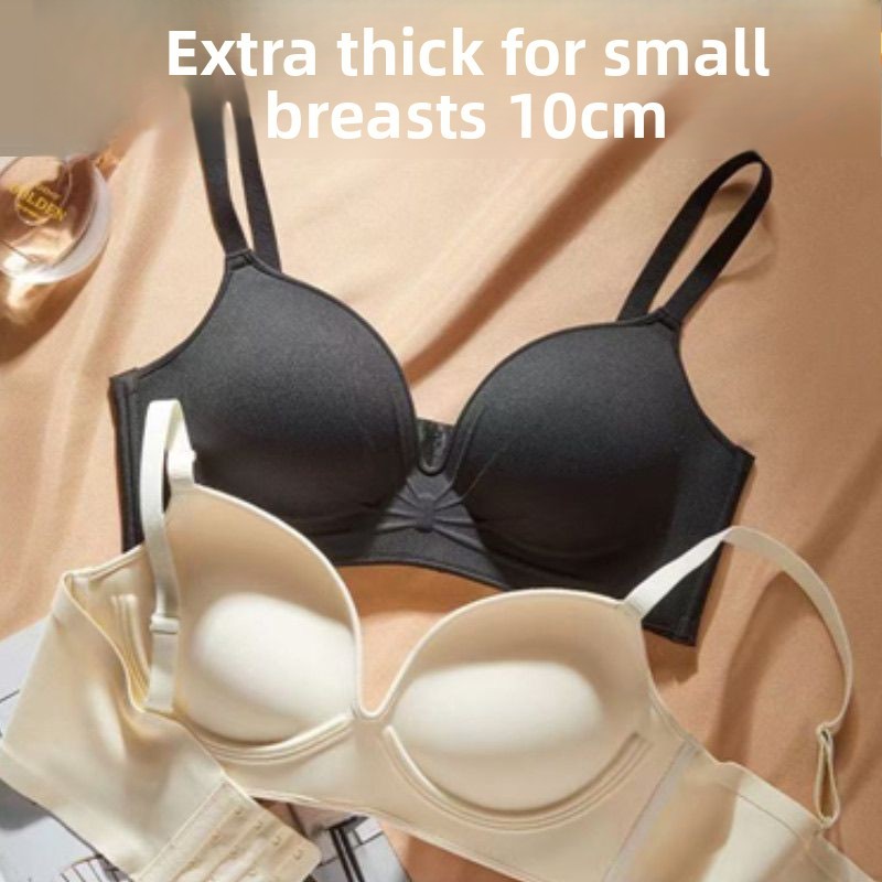 10Cm Extreme Push Up Bra For Aa/A Cup Lift Gather Wireless Bra, Anti-Sagging Smoothing Seamless