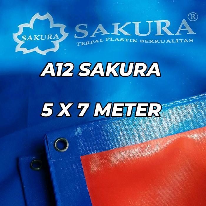 Terpal Plastik A12 Sakura Ukuran 5x7 Meter Waterproof +UV