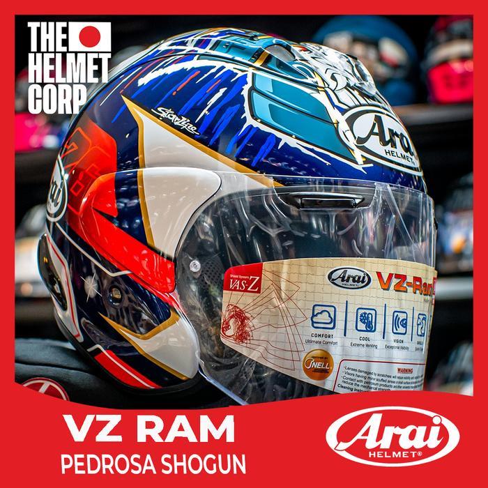 HELM ARAI VZ-RAM PEDROSA SHOGUN HALF FACE HELMET VZ-RAM BLUEORIGINAL