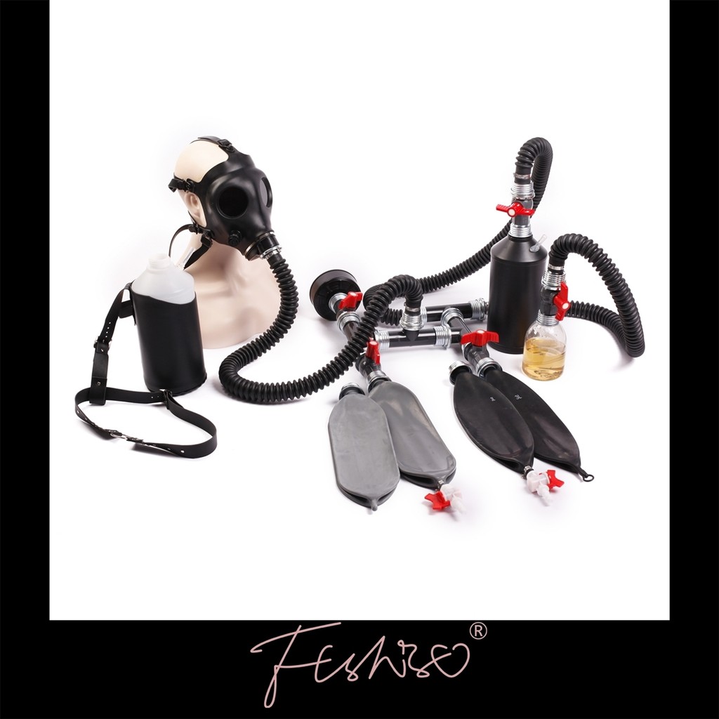 Ftshist Breathing Latex Breathing Bag Water Filter Negat Pressure Breath Control Choking Game Gas