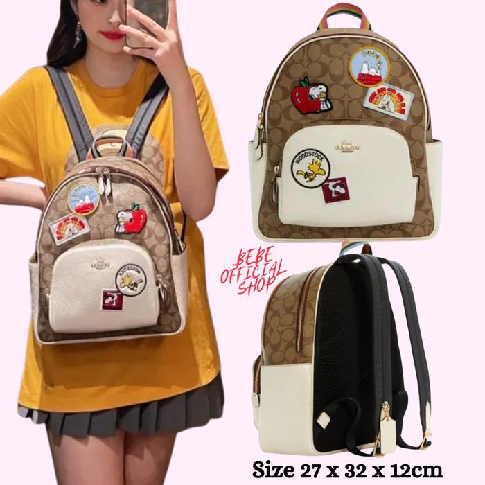 terlaris Tas Wanita CH Peanuts Snoopy Backpack / Tas CH Backpack / CH Backpack Wanita 100% ori