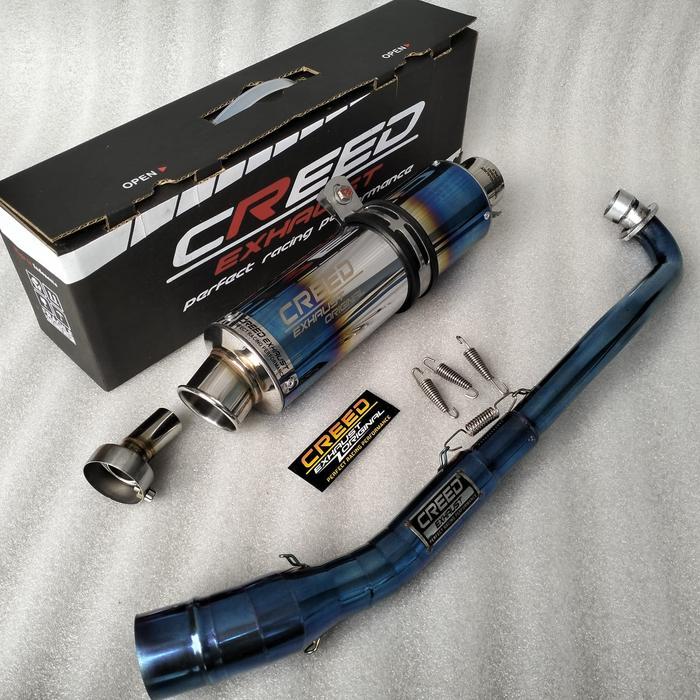 Knalpot Racing Creed Exhaust Original Suara Ngebas Adem Pnp Revo Absolute/Fit Supra 100-110Cc