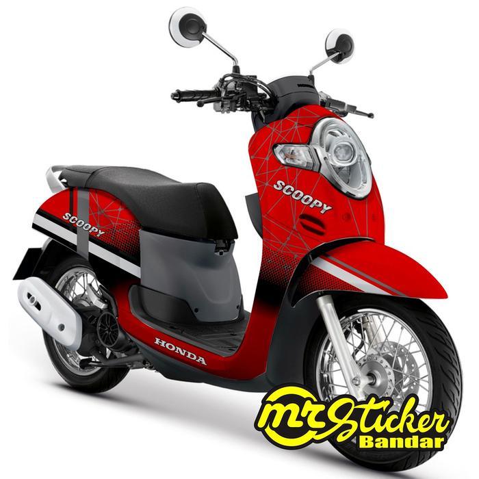 Decal Scoopy Full Body Full Blok Decal Scopy Dekal New Fi 2017 2018 2019 2020 Grafis Conect Merah