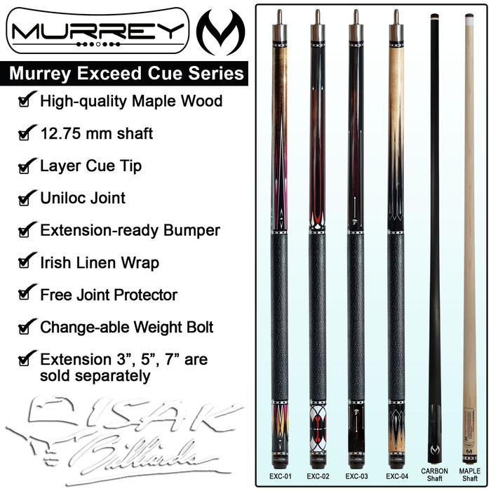 Murrey Exceed EXC-04 Cue Uniloc Maple Extension Bumper Stick Billiard