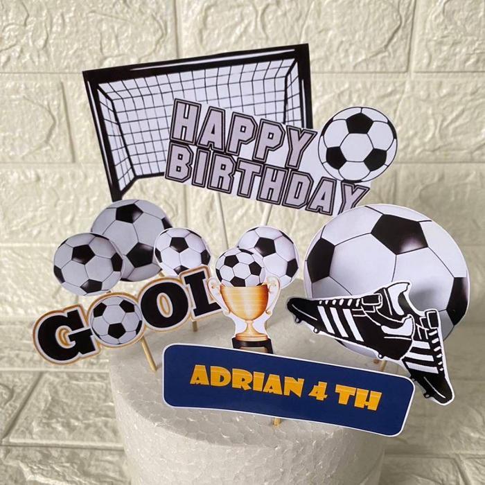 Topper Ulang Tahun Bola / Topper Cake Soccer