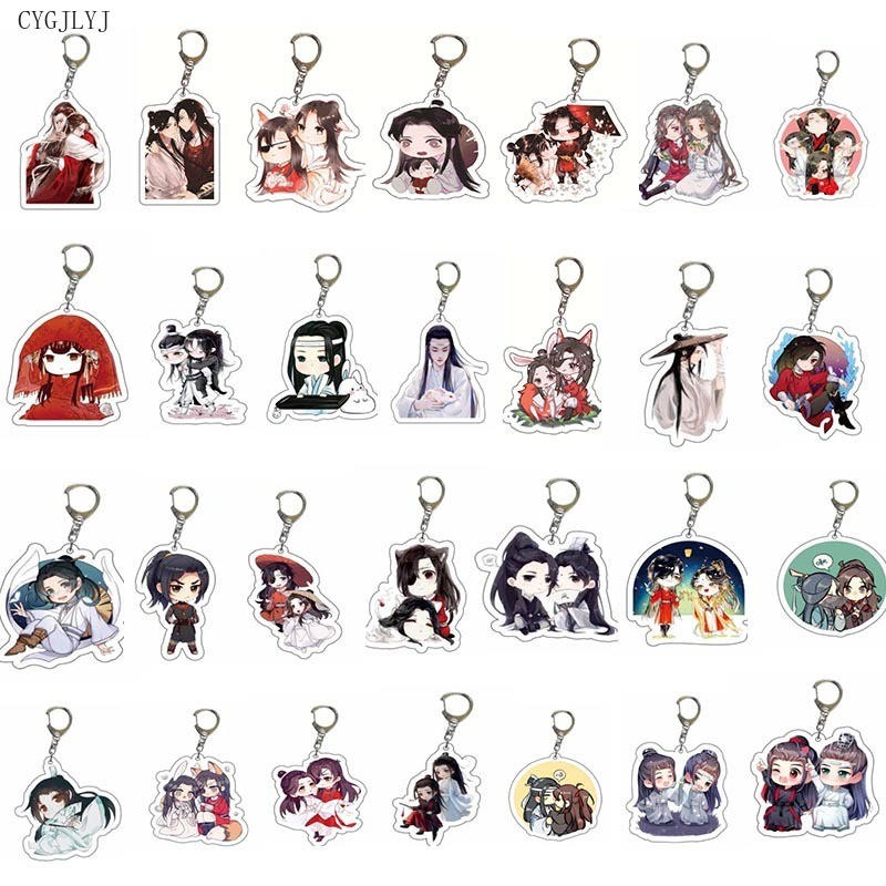 New Anime Tian Guan Ci Fu Keychain Acrylic Xie Lian Hua Cheng Figure Key Chain Mo Dao Zu Shi Chaveio