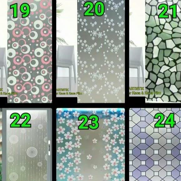 "New" STICKER KACA MOTIF/STICKER KACA MOTIF BARU/STICKER KACA JENDELA