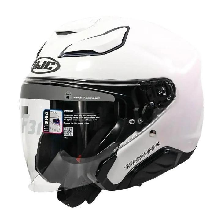 HJC F31 WHITE GLOSS HALF FACE HELMET
