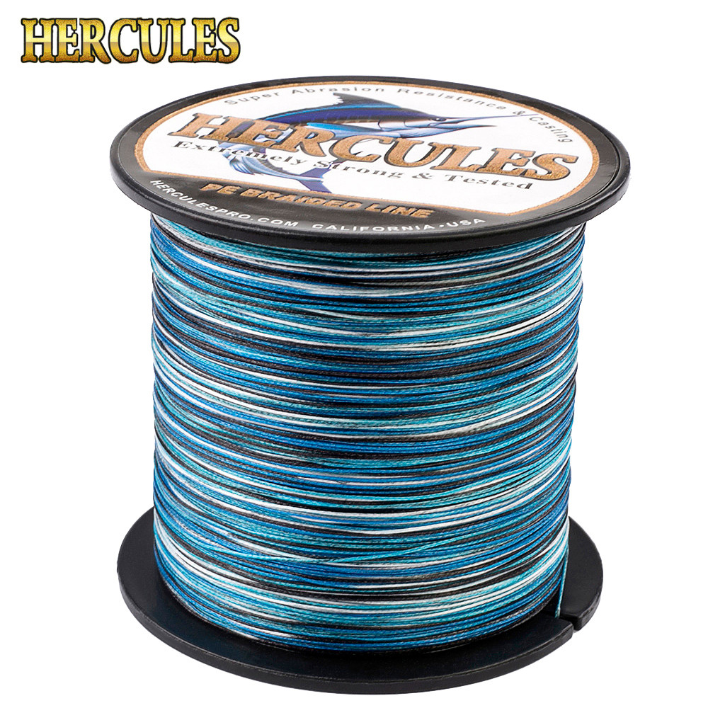 Hercules New Camo 8 Strands PE Braided Fishing Line 100M 300M 500M 1000M 1500M 2000M Pesca Saltwater