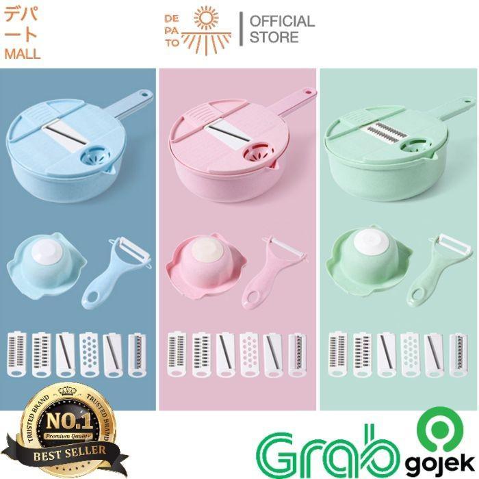 ALAT POTONG SAYUR KENTANG DAN BUAH PARUTAN 12 IN 1 PEMOTONG