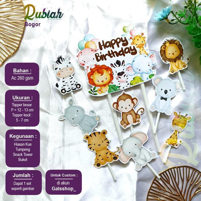 Topper cake karakter animals part 2 / cute animals