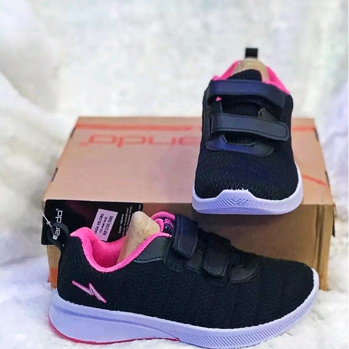 Carvil Kiddo Shoes - Sepatu Sekolah Anak Saga Zora Hitam Pink Size 29-36 Fashion