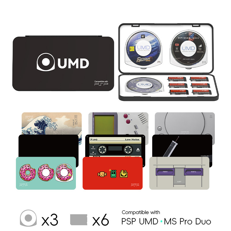 Umd Game Card Case For P 1000/2000/3000 & Vita, Sd/M2/Ms Pro Duo Holder, Design