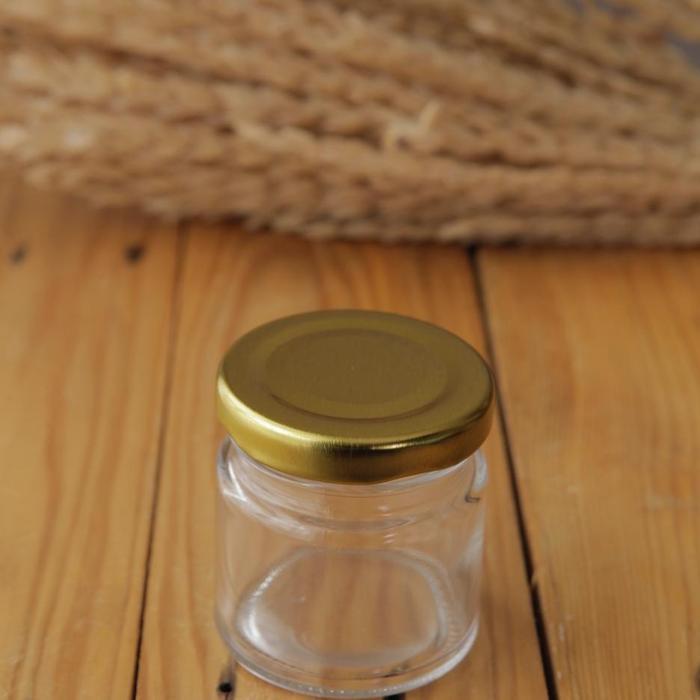 "New" BOTOL KACA / JAR KACA 50ML TOPLES BULAT BAHAN KACA