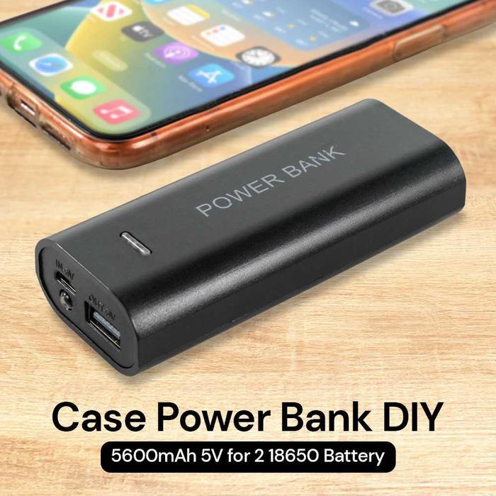 Power Bank Case Diy Powerbank Untuk 2 Baterai 18650 Pb Rakitan - V600