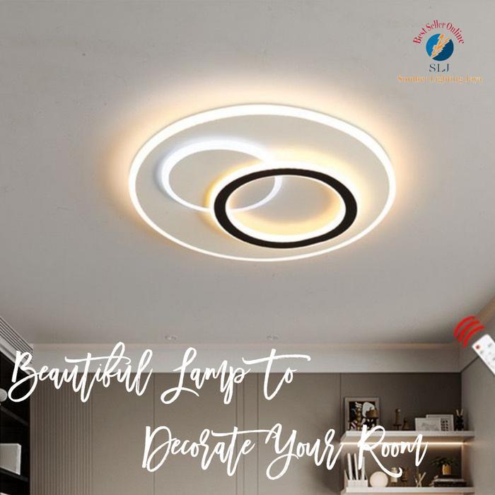 LAMPU HIAS PLAFON LED 2 LINGKARAN MEWAH ELEGAN / LAMPU HIAS DEKORASI