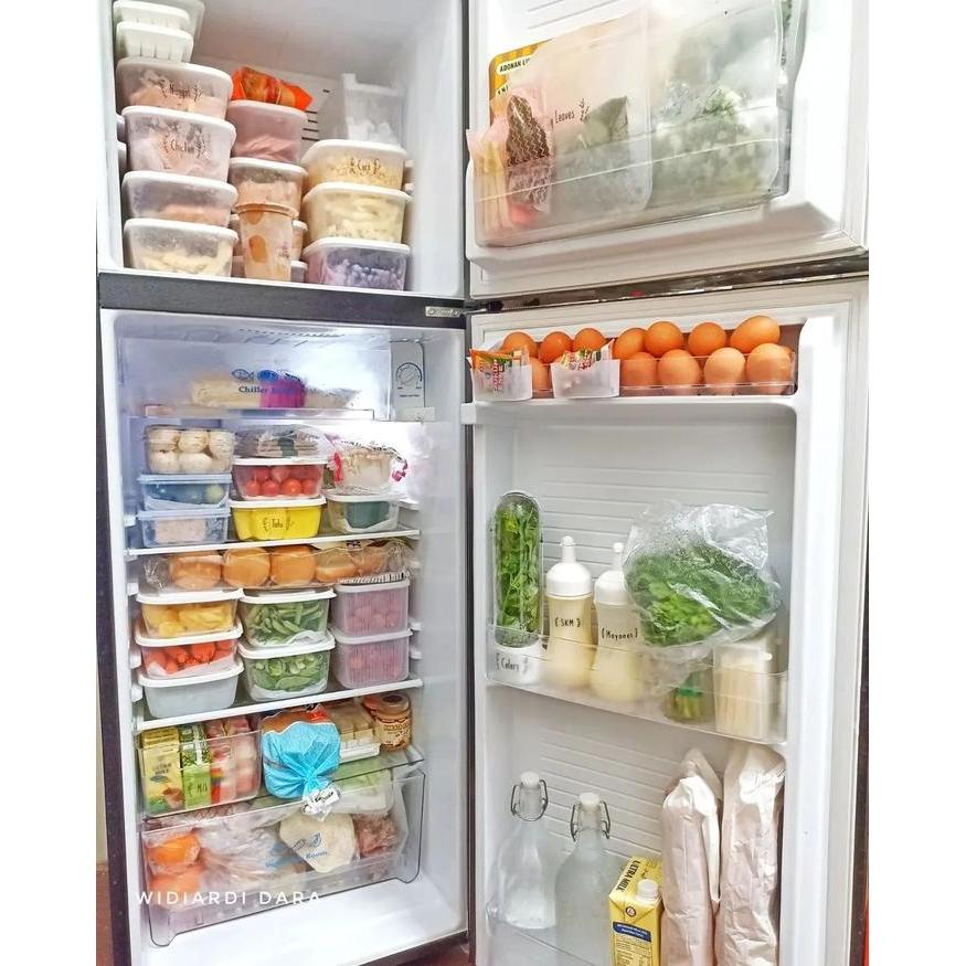 TOPLES PLASTIK KOTAK PUTIH FOOD CONTAINER KULKAS SET WADAH PENYIMPANAN