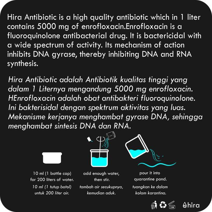 ANTIBIOTIK KHUSUS IKAN HIAS ENROFLOXACIN HCL HIRA ANTIBIOTIC