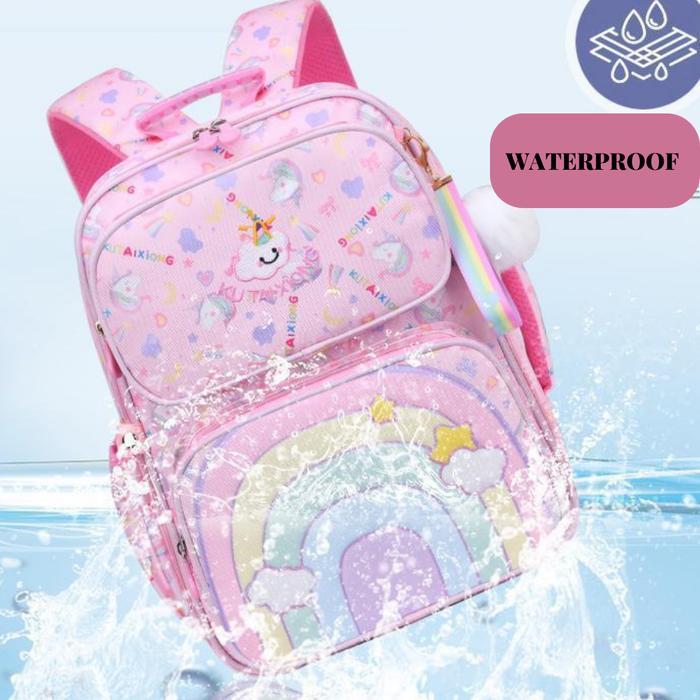 TAS RANSEL ANAK PEREMPUAN / TAS SEKOLAH ANTI AIR BISA DIJINJING