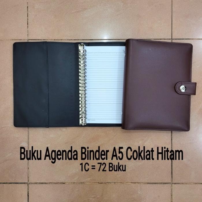 Terlaris Buku Agenda Binder A5 Cokelat Hitam SALE