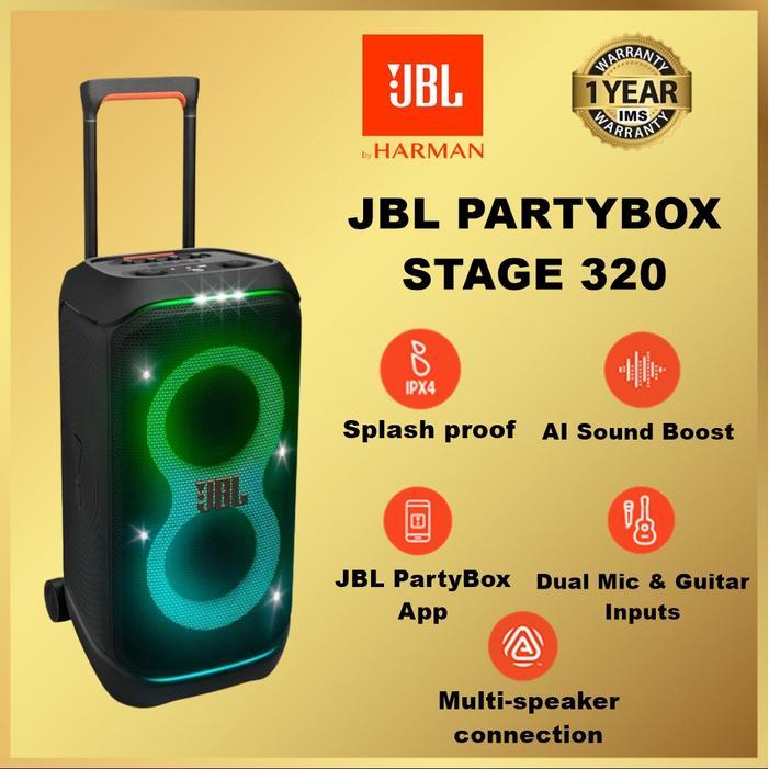 JBL PartyBox Stage 320 Portable party speaker with powerful JBL Pro Sound - PartyBox 320 Black