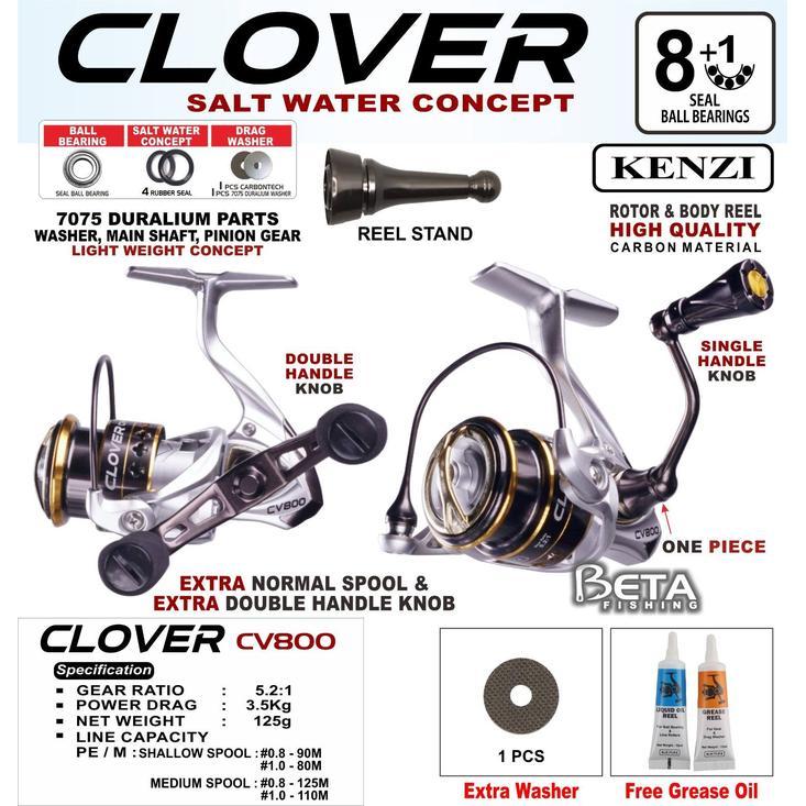 Reel Spinning Kenzi Clover Saltwater Concept Cv-800 (Power Handle)