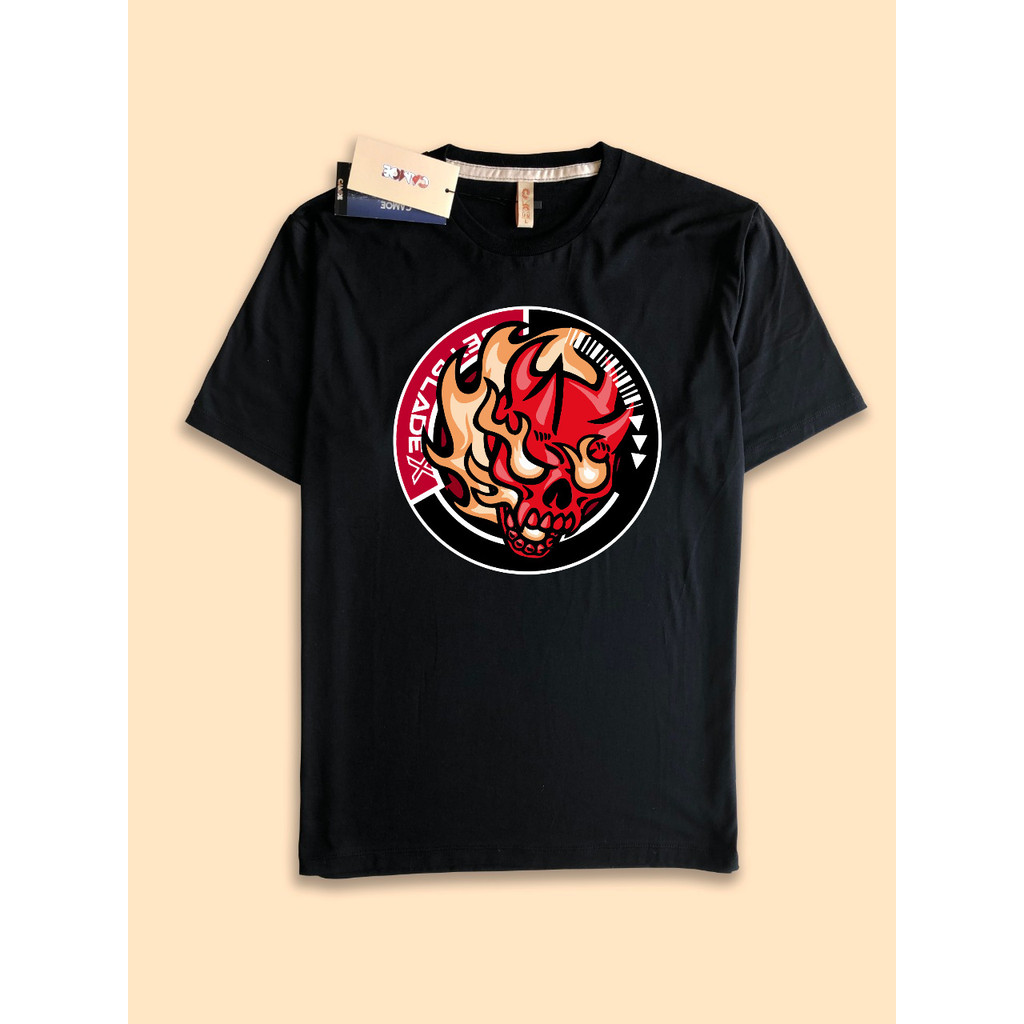 Kaos Tshirt Anime Beyblade X Gear Chip logo Hells Scythe