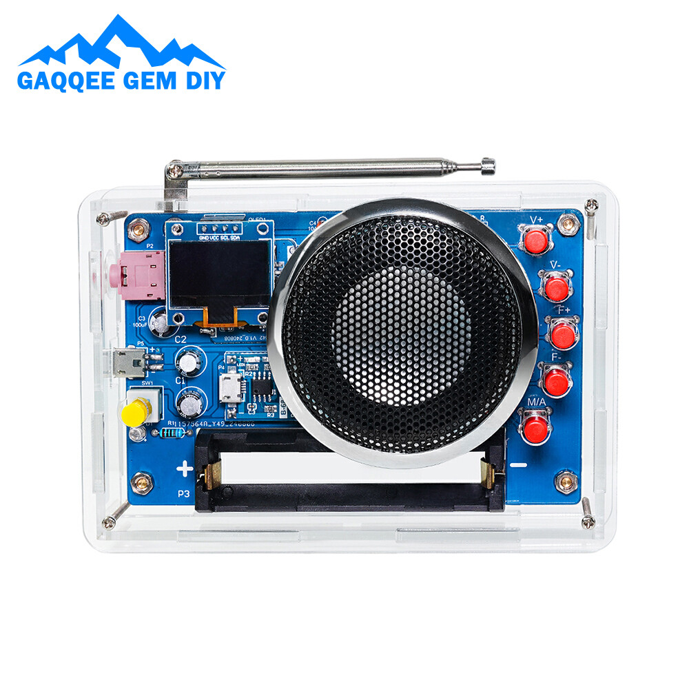 Terbaik Portable FM Radio DIY Kit RDA5807 Radio DIY Module 87-108MHz Adjustable Frequency Radio DIY 