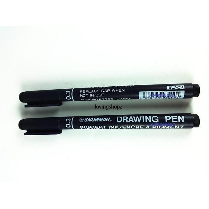 Pulpen Snowman Drawing Pen 0.3,Snowman 700 Drawing Pen 0.3