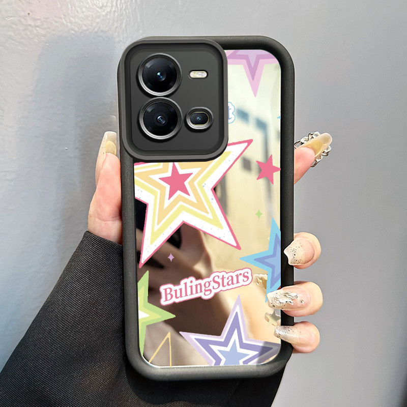 Casing Hp Untuk VIVO V25 5G VIVO V25E VIVO X80 Lite 5G Case Gaya energi Energik Kesing cermin Kasing