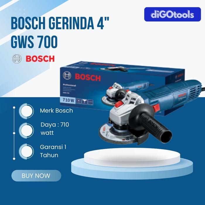 Bosch Mesin Gerinda tangan 4 Inch GWS 700 - Gerinda Bosch GWS 700 - Gerinda tangan Bosch GWS 700