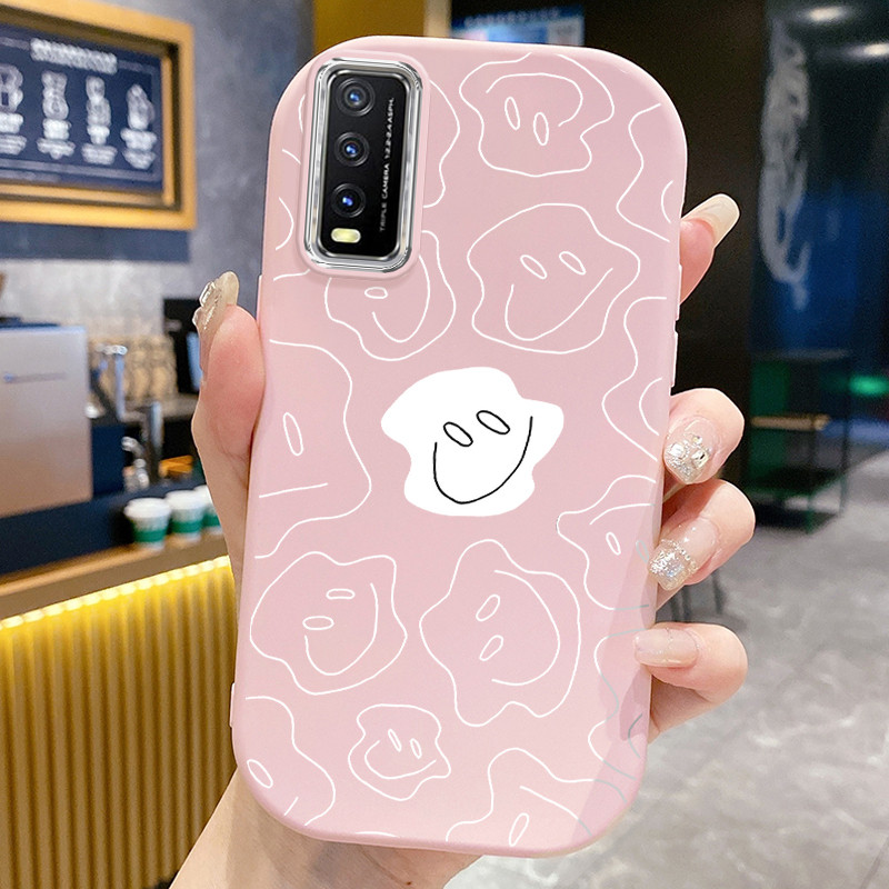 Casing Hp Untuk VIVO Y20 Y20i Y20s Y20T Y12s Y12a Case Casing Tas Emoji Alien pola Kesing HP Cesing 