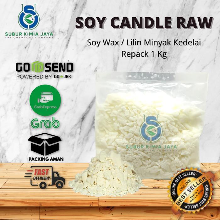 Soy Wax / Soy Candle Raw - Lilin Minyak Kedelai 1 Kg / Bahan Dasar Pembuatan Lilin Aromaterapi