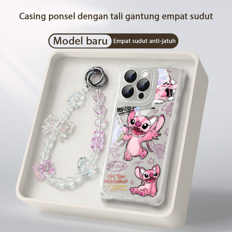 Angie Tali Gantungan Hp Untuk Soft Casing Hp Iphone 13 14 Pm 11 Pro 15 16 Pro Max 17 Pro Max Xr 12 P