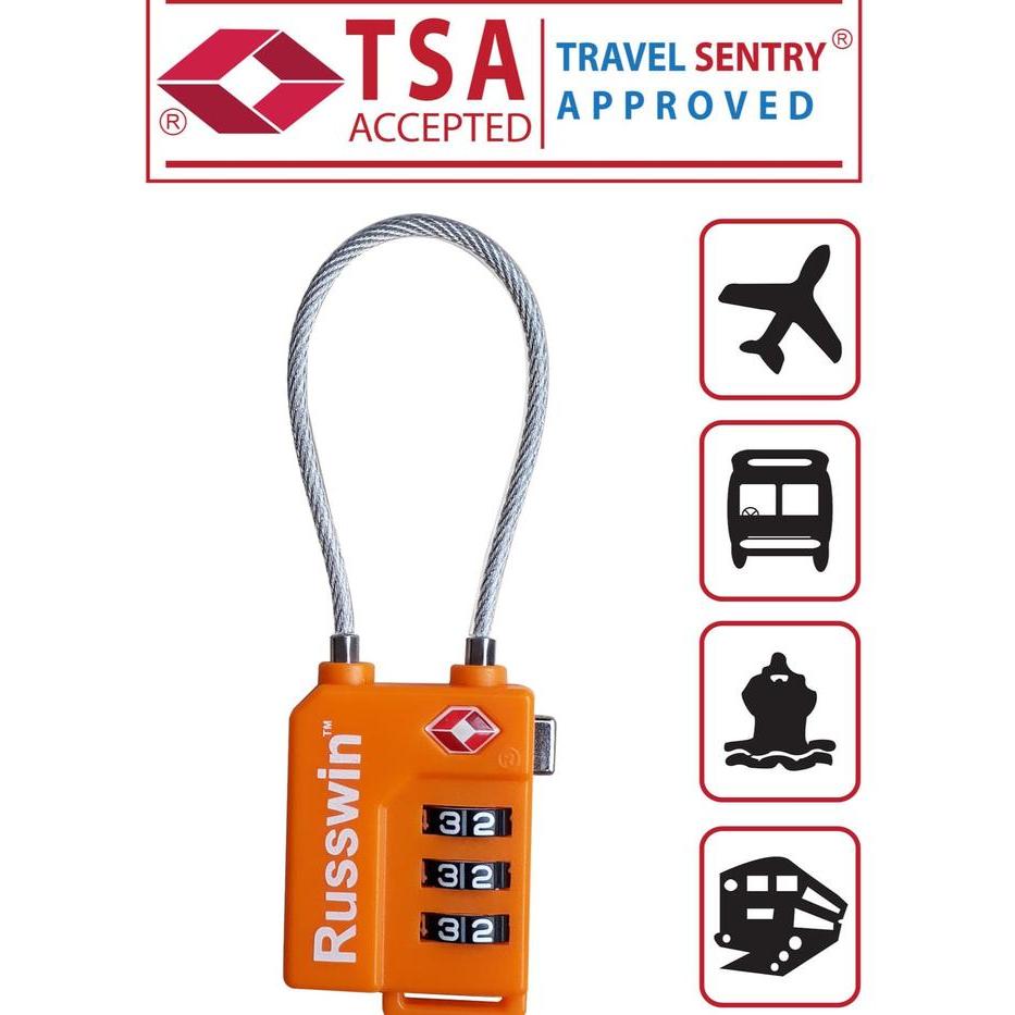 DISKON Gembok Koper Russwin Seling Baja Murah - Orange READY STOCK