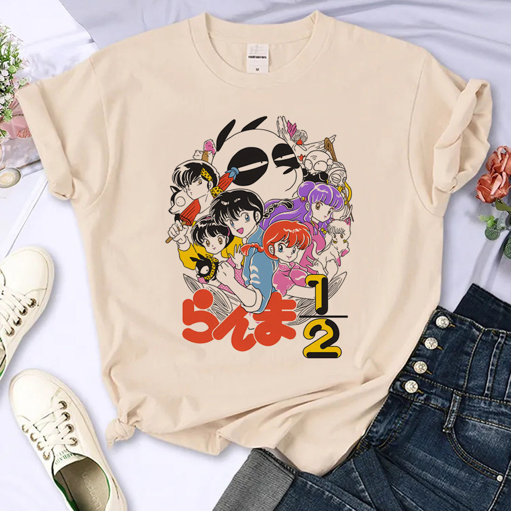 Ranma tshirt female kawaii Breathable harajuku Classic 2000s Vintage shirt 2000s Graphic anime