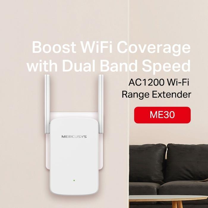 TP-LINK MERCUSYS ME30RE AC1200 WIFI EXTENDER DUAL BAND PENGUAT SINYAL REPEATER ACCESS POINT
