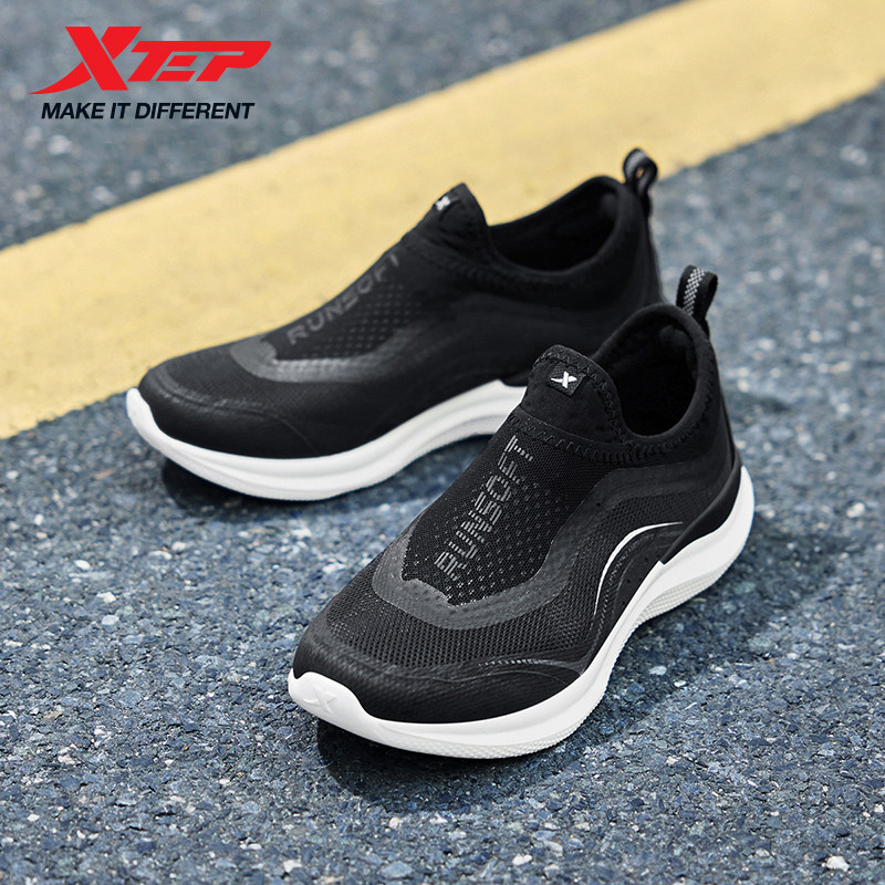 Xtep Soft Tube Women'S Running Shoes 2025 Summer Slip-On Breathable Shock-Absorbing Rebound Sport