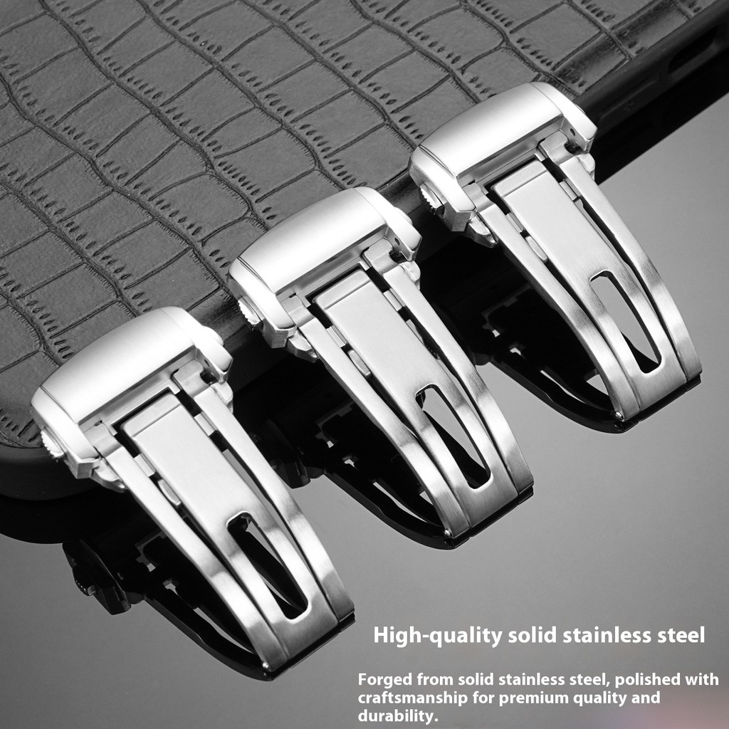 Stainless Steel Watch Clasp For Longines L3.812.4 Leather Strap Metal Buckle L3.830.4 Silicone Strap