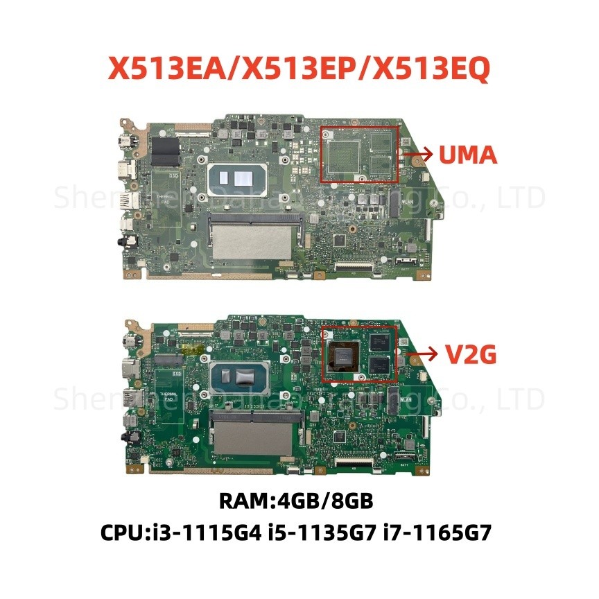 X513EA Mainboard For ASUS K513EP X513EA X513EP X513EQ Laptop Motherboard W/ i3 i5 i7-11th Gen