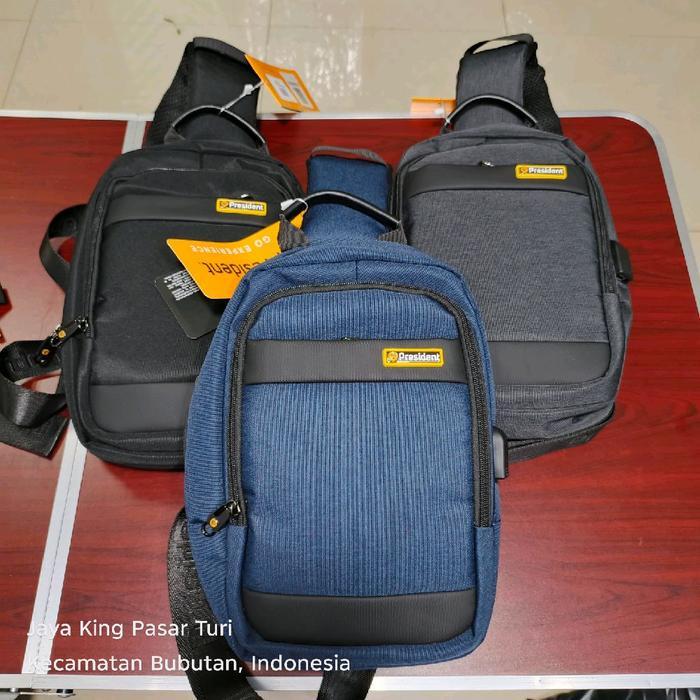 Chest Bag President USB Tas Selempang Dada Pria