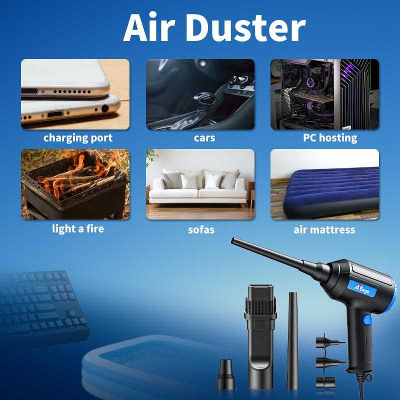500w Electric Compressed Air Duster Powerful Air Blower Cleaner Portable Duster Blower for Computer,