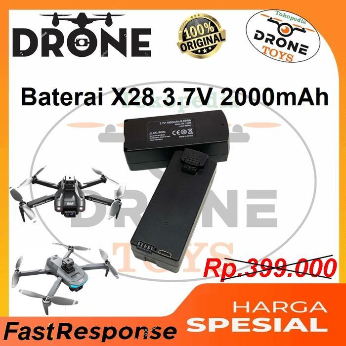 Battery Drone JJRC X28 PRO Batre 3.7v 2000mAh Original Baterai Drone JJRC X28