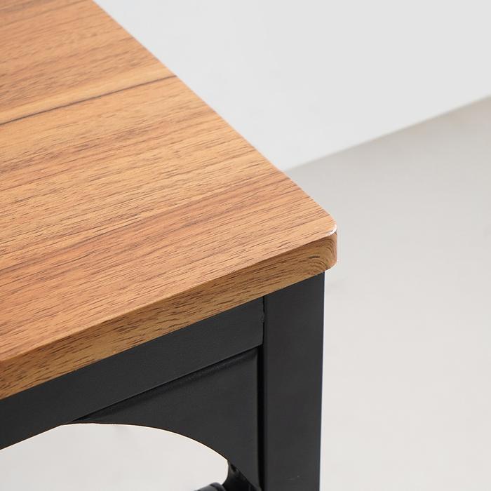 Informa Balgan Set Meja & Bangku Bar - Cokelat Kursi Tinggi Konter Minibar Pantry Kedai Kopi