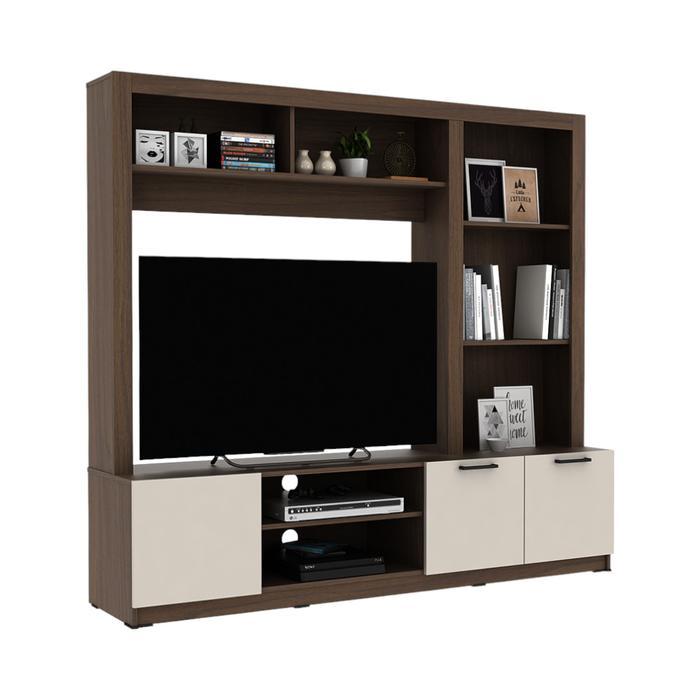 Promo Informa Hampshire Lemari Tv Entertainment - Gallic Walnut/Taupe Terjamin