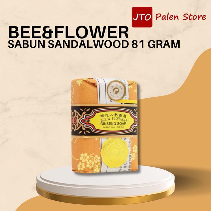 Bee & Flower Sabun Tawon Original China 81 gram - Batangan Besar Aroma Sandalwood Kayu Manis Produk